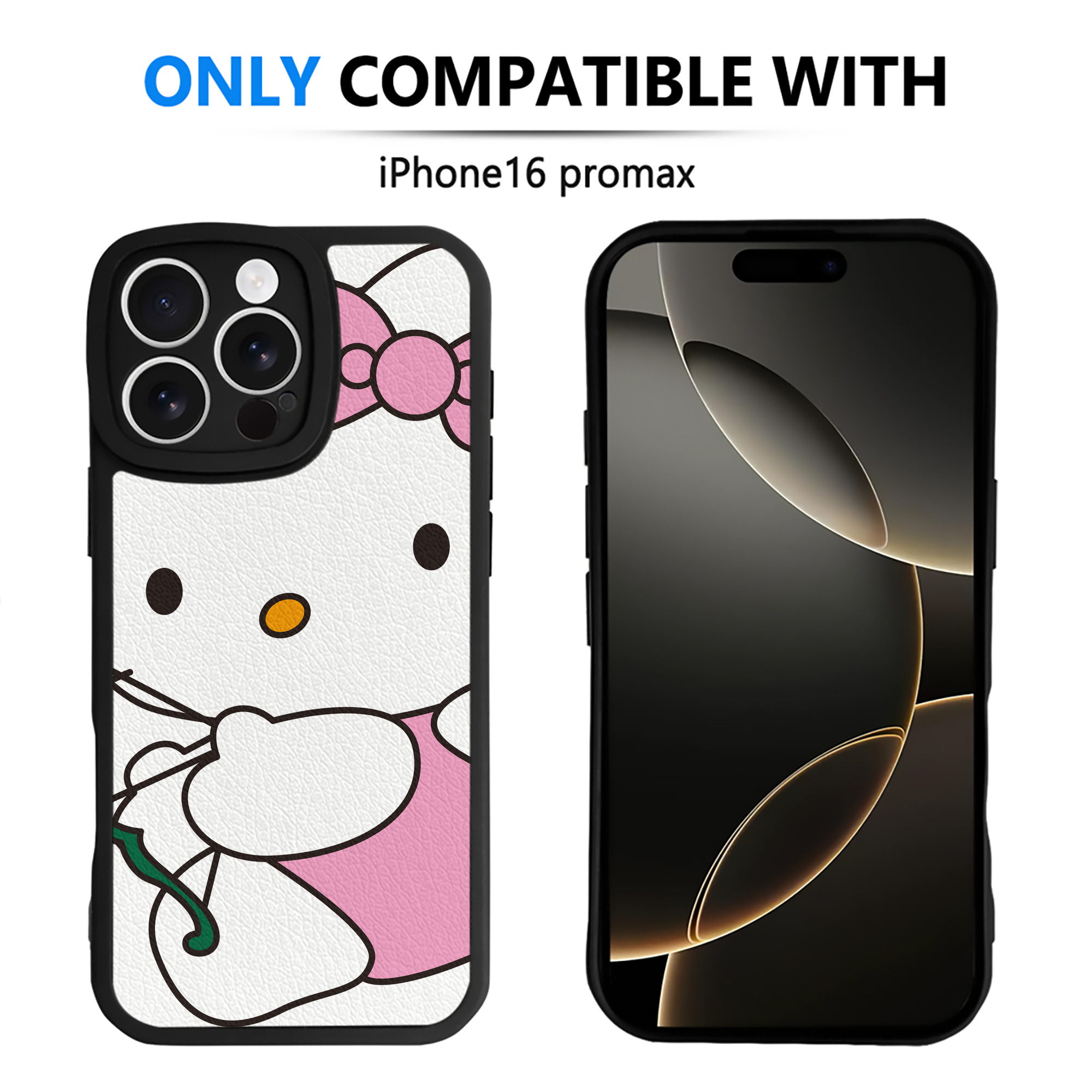 （画像用） Hello Kitty ハローキティ 【iPhone 16シリーズ対応】シリコンスマホケース（レザー調） 材質：シリコン